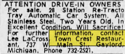 Town Crest Restaurant (La Señorita) - Feb 1970 Ad (newer photo)